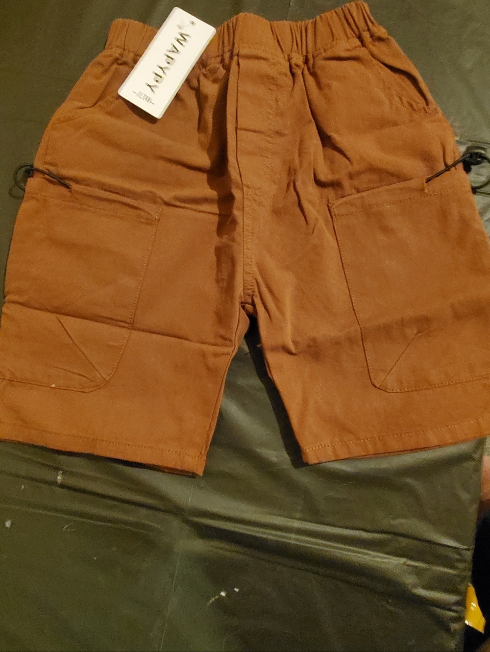 New. Kids Casual Brown Cargo Shorts